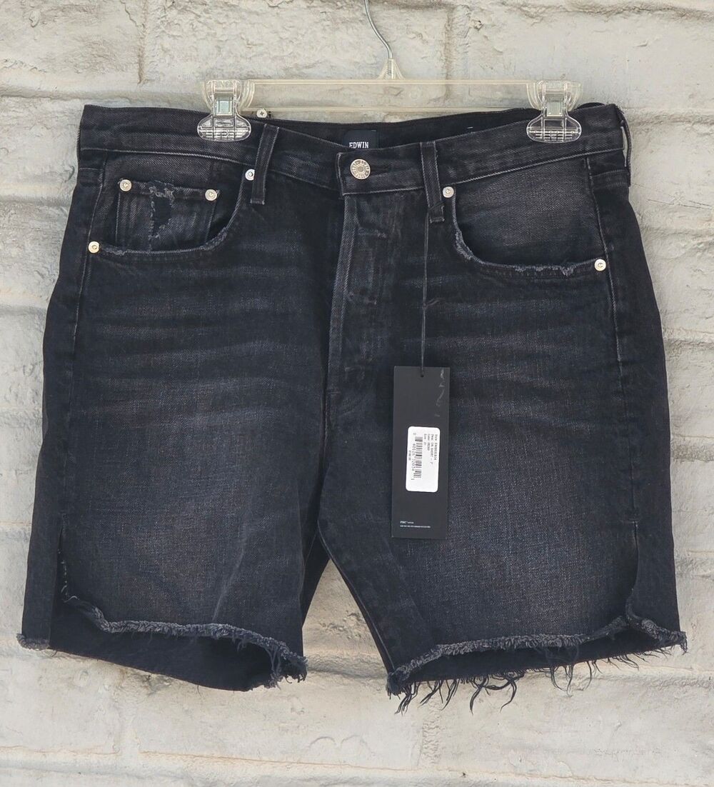 Brand New With Tags (NWT) women's Edwin "Cai" cut-off denim shorts in the color